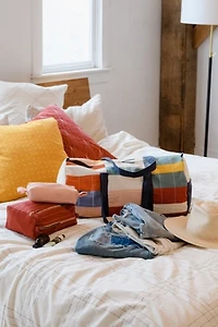 Anchal Multi-Check Weekender Duffel Bag