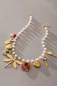 Happily Made Co Pearl Charm Necklace