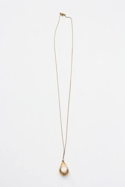 1928 Vintage Crystal Gold Watch Pendent Necklace Selected By Moons + Junes Vintage