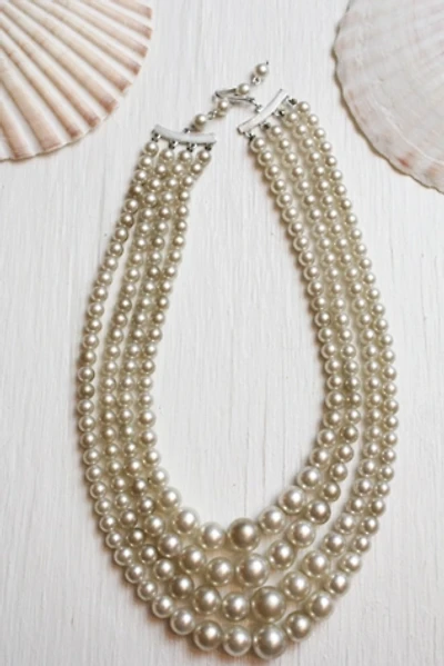 Vintage Multi-Strand Pearl Necklace Selected By Moons + Junes Vintage