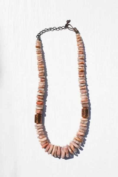 Vintage Opal Stone Copper Beaded Necklace Selected By Moons + Junes Vintage