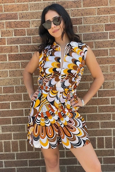 Vintage 1970's Psychedelic Romper Selected by FernMercantile