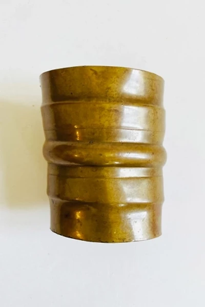 Vintage Modernist Sculptural Brass Cuff Selected by FernMercantile