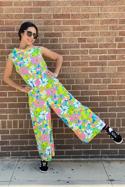 Vintage 1960's Fun Mod Flower Power Jumpsuit Selected by FernMercantile