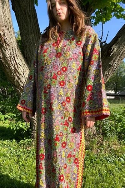 Vintage Mirrored and Embroidered Kaftan Selected by Grievous Angel Vintage