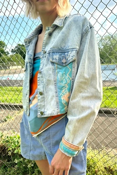 Vintage 1990s Acid Wash Southwest Denim Jacket Selected by Grievous Angel Vintage