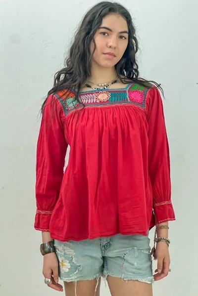 Vintage Rojo Hand Embroidered Top Selected by Anna Corinna