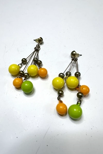Vintage 1960s Multi Colored Beads Dangle Earrings Selected by Cherry