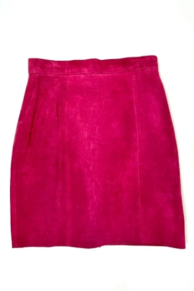 Vintage 1980s Cranberry Suede Skirt Selected by Cherry