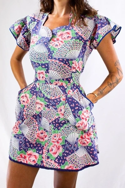 Vintage 60s Mode O'Day Floral Patterned Mini Dress Selected by Black Shag Vintage