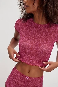 Message In A Bottle Mesh Baby Tee