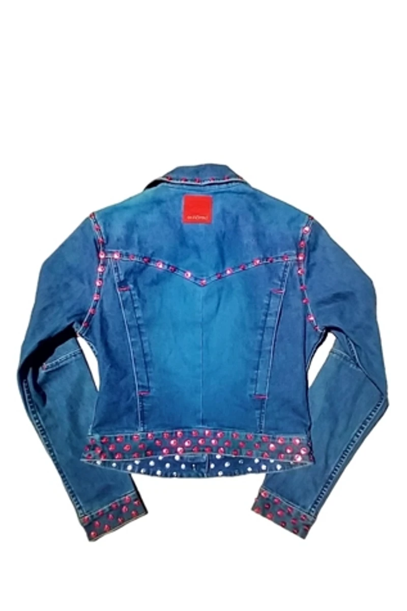 Y2K Red Rivet Denim Jacket Selected by Garbage Soup
