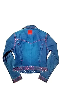 Y2K Red Rivet Denim Jacket Selected by Garbage Soup