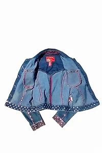 Y2K Red Rivet Denim Jacket Selected by Garbage Soup