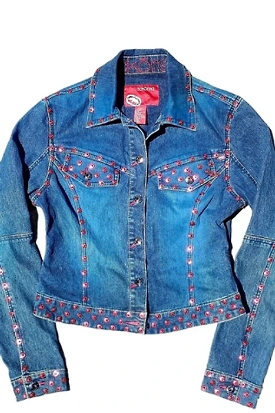 Y2K Red Rivet Denim Jacket Selected by Garbage Soup