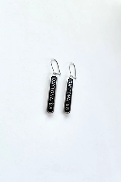Vintage Silver Daytona '88 Dangle Earrings Selected By Ankh By Racquel Vintage