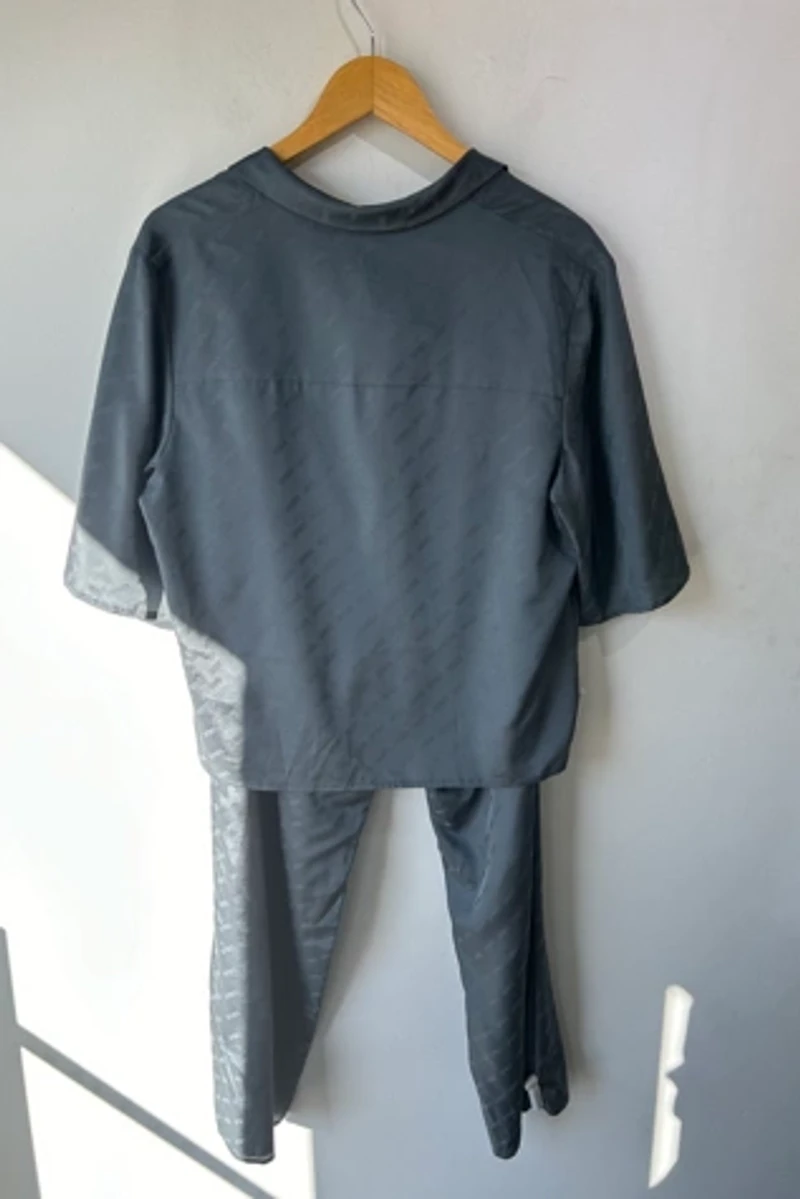 Sally Lapointe Grey Silk Set Selected by The Curatorial Dept.
