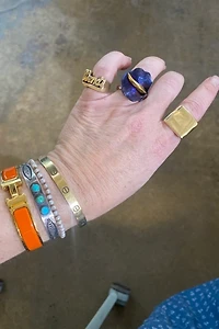 Janusz Szkutnik Calla Lily Sterling Silver Titanium and Gold Ring Selected by The Curatorial Dept.