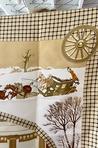 Faux Hermes Scarf with L’hiver en poste Picadilly Pattern Selected by The Curatorial Dept.