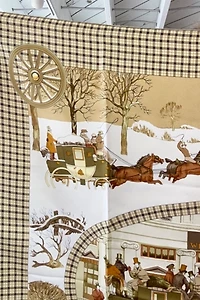 Faux Hermes Scarf with L’hiver en poste Picadilly Pattern Selected by The Curatorial Dept.