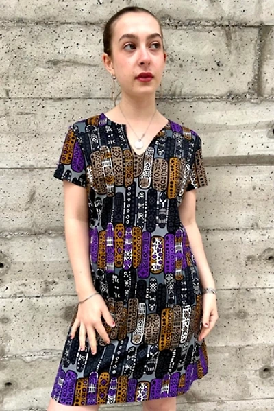 1970’s Artistic Print Dress Selected by Nomad Vintage