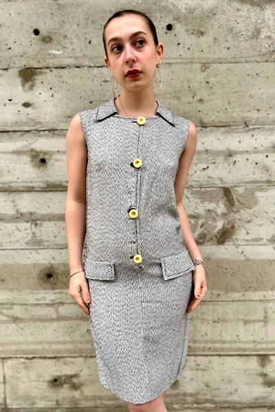 1960’s Black & White Striped Shirt Dress Selected by Nomad Vintage