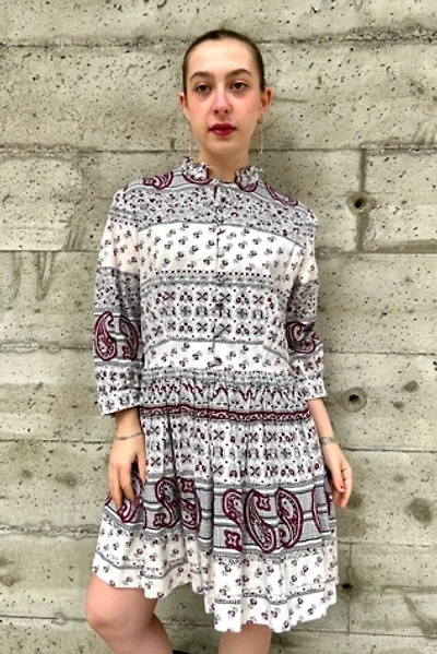 2000’s Pleated Print Shirt Dress Selected by Nomad Vintage