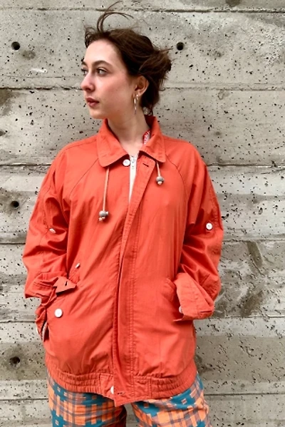 Vintage 1980’s Orange Oversized Wind Jacket Selected by Nomad Vintage