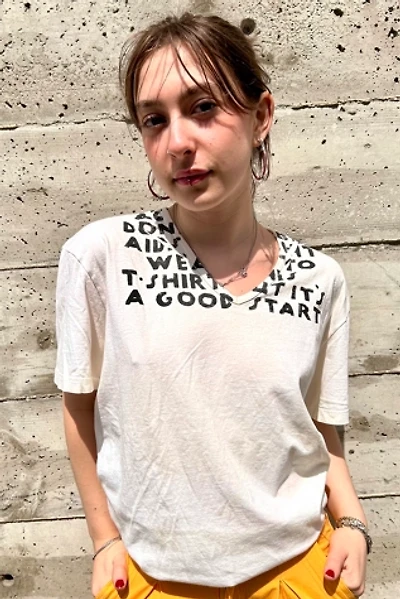 1990’s Margiela AIDS Benefit T Shirt Lettering Selected by Nomad Vintage