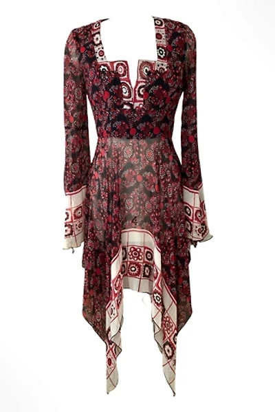 Vintage Anna Sui 70s London Inspired Print Dress Selected By Ritual Vintage