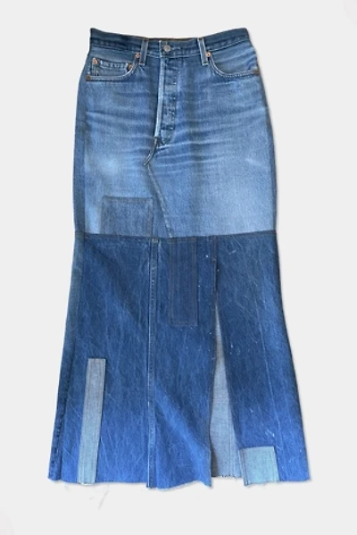 Vintage Reworked Levis Patchwork Denim Skirt Selected By Ritual Vintage