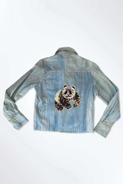 1970s Panda Applique Denim Snap Jacket Selected By Ritual Vintage