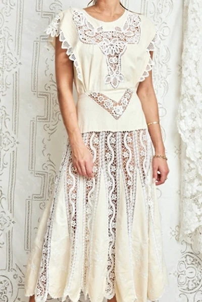1980s Lace Cutwork Dress Selected by Madly Vintage