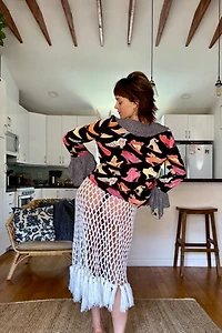 Ruffle Patterned Blouse Selected by Kikos Kloset
