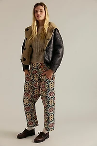 We The Free Lunan Crop Harem Cord Printed Jeans