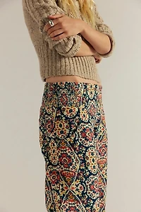 We The Free Lunan Crop Harem Cord Printed Jeans