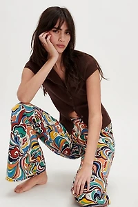 Wrangler High-Rise Printed Flare Jeans