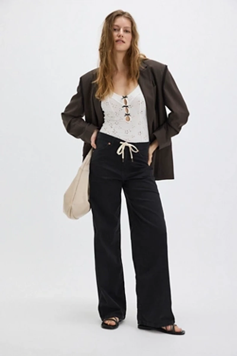 Wrangler Tie Front Loose Jeans