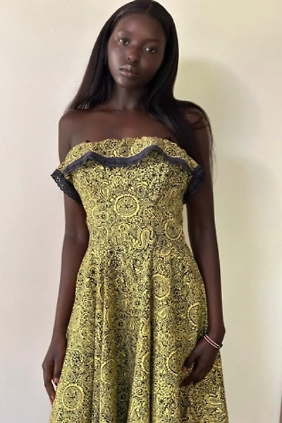 Vintage 1950's Paisley Eyelet Dress Selected By Afterlife Boutique