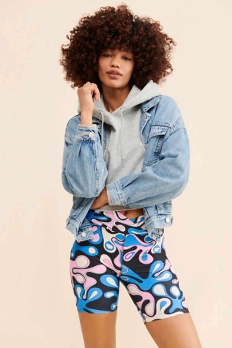 Year Of Ours Splash Printed Biker Shorts