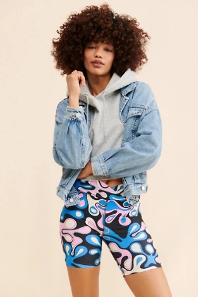 Year Of Ours Splash Printed Biker Shorts