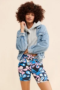 Year Of Ours Splash Printed Biker Shorts