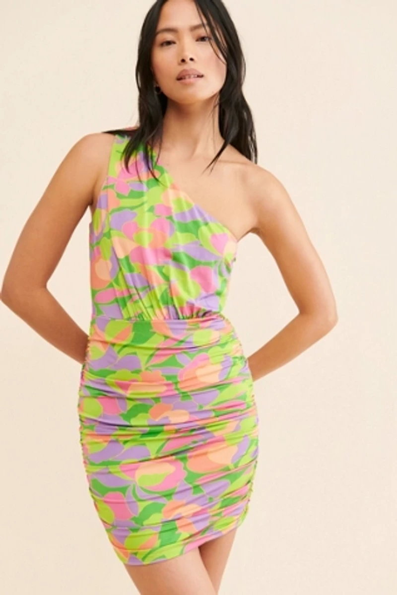 Saylor Sainte One-Shoulder Mini Dress