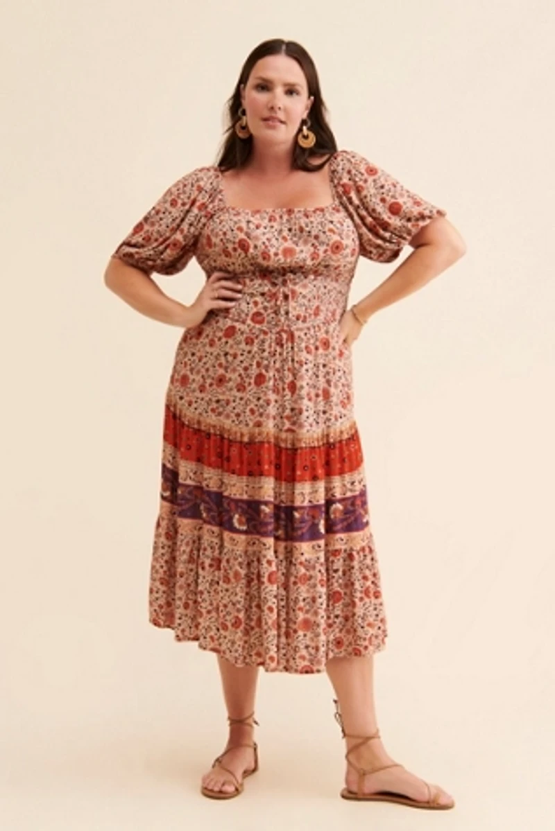 Spell & The Gypsy Printed Midi Corset Dress