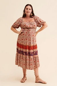 Spell & The Gypsy Printed Midi Corset Dress