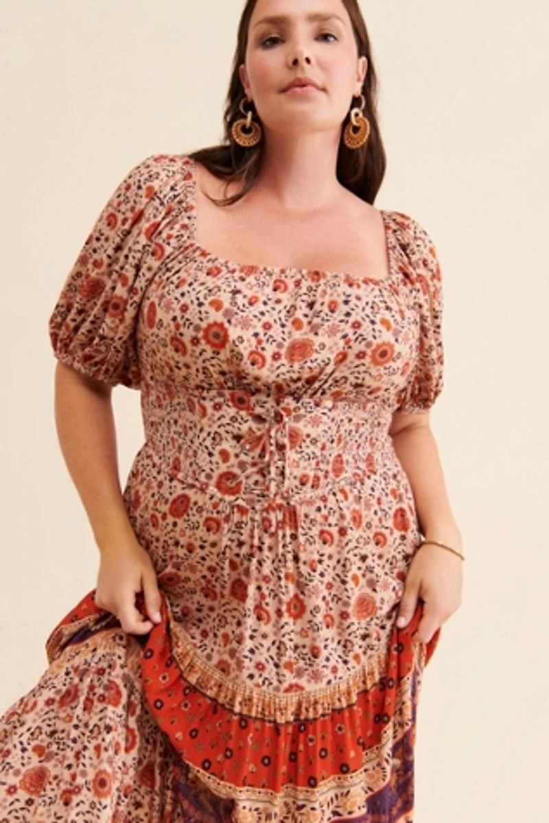 Spell & The Gypsy Printed Midi Corset Dress