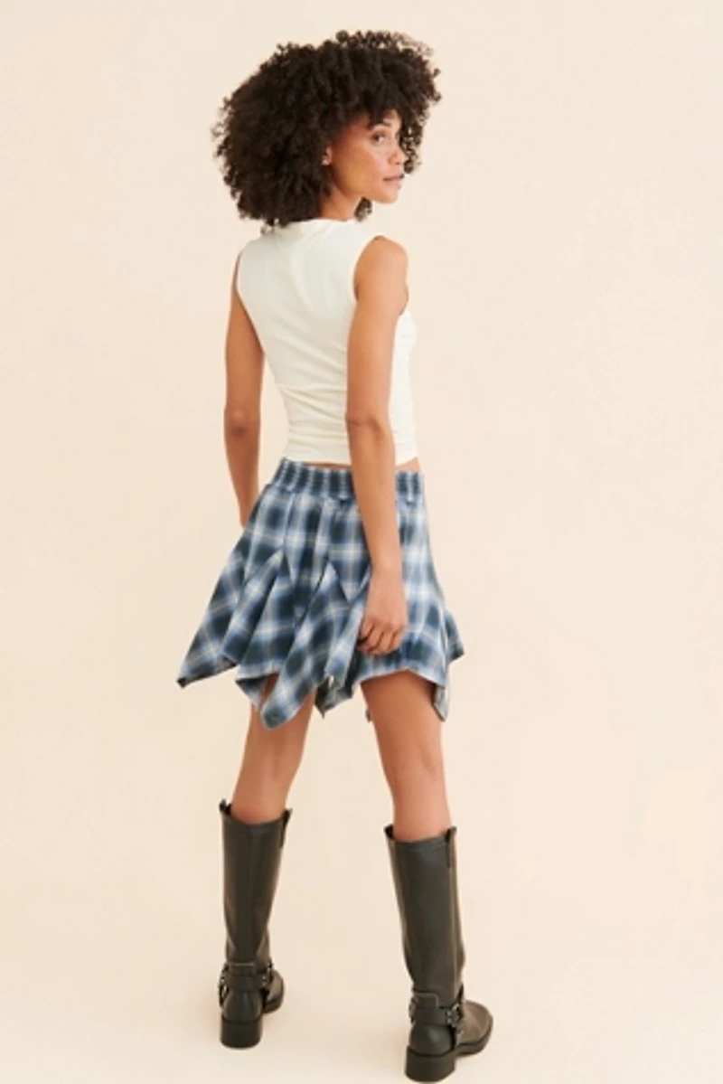 Xia Plaid Mini Skirt