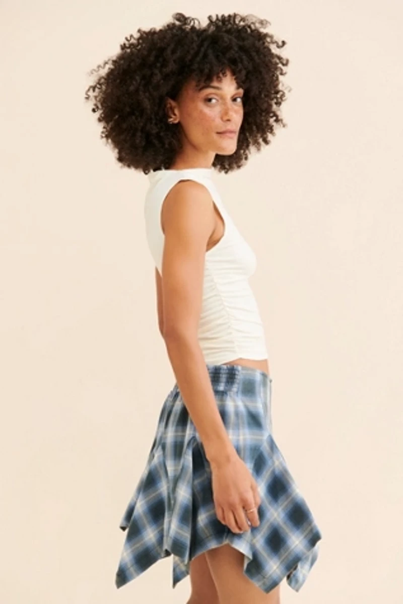 Xia Plaid Mini Skirt