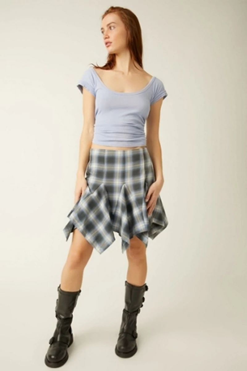 Xia Plaid Mini Skirt