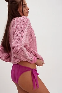 Tulle Side Tie Bikini Undie